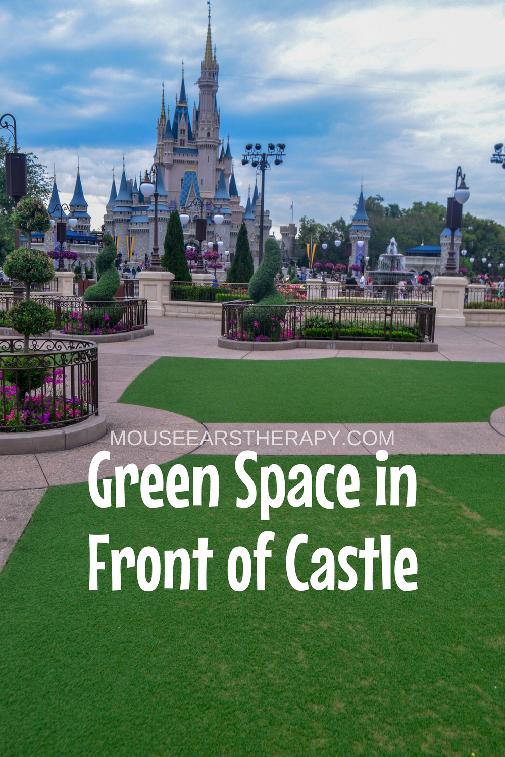 Sensory Break Area of green space in Disney's Magic Kingdom