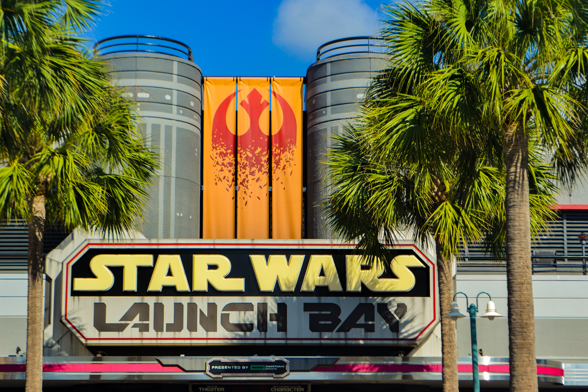 Outside entrance to Star Wars Launch Bay in Hollywood Studios