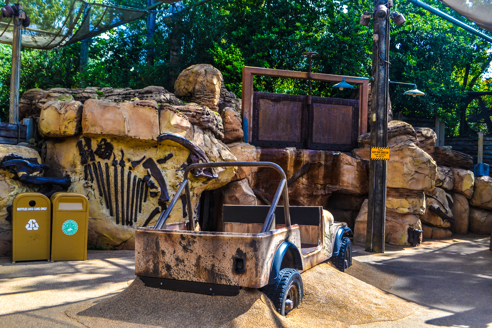 The play area in the Boneyard in Dinoland U.S.A at Disney's Animal Kingdom